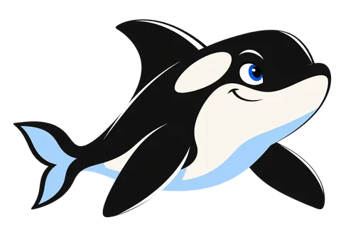 Our Peptide Orca mascot